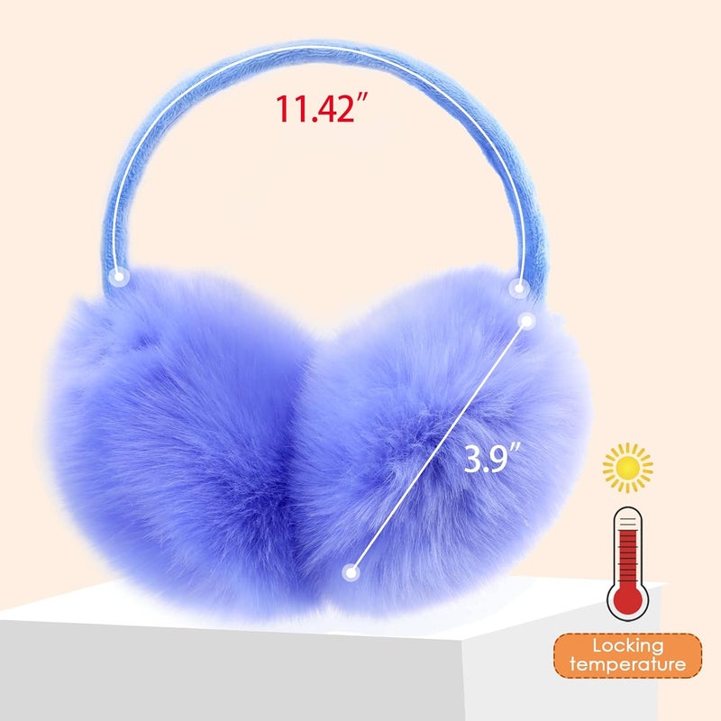 FSTEOE Winter Ear Muffs Women Warm Earmuff Girls Ear Warmers Soft Plush Outdoor Adjustable Ear Cover - Image 5